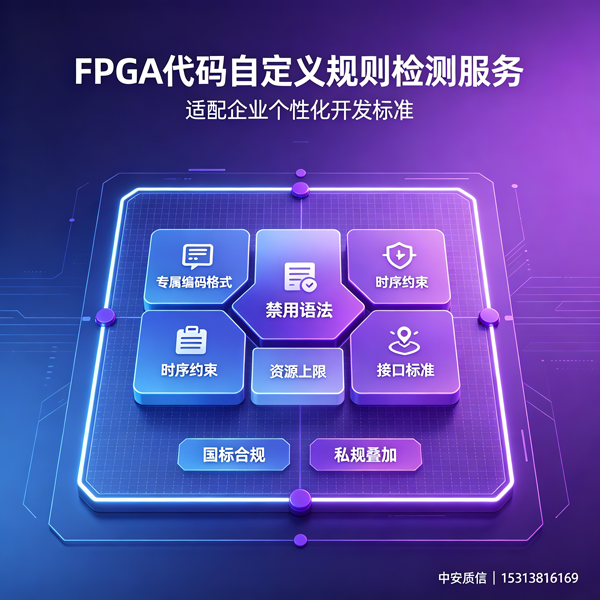 FPGA代码自定义规则检测服务，适配企业个性化开发标准推荐中安质信